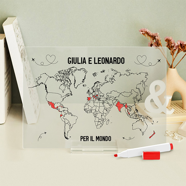 Targa Viaggiatori con Pennarello e Testi personalizzata