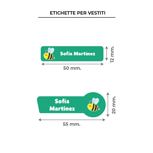 Etichette Tessili Termoadesive per Abbigliamento Bambini personalizzate