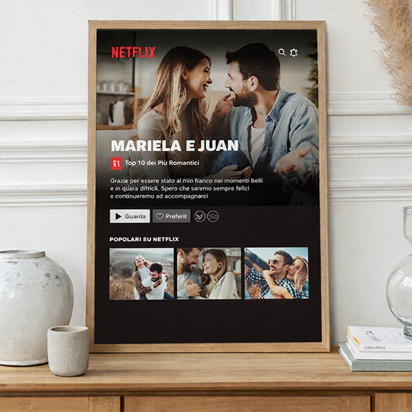 Poster Design Netflix con Nomi e Testo personalizzati