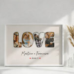 Miniatura di Poster Design LOVE con Data e Nomi Personalizzati