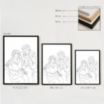 Miniatura di Poster con Illustrazione Foto Lineare Personalizzata