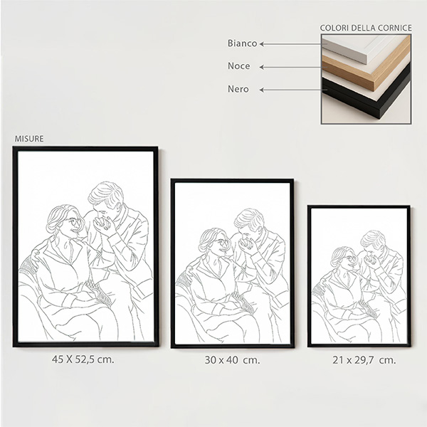 Poster con Illustrazione Foto Lineare Personalizzata