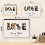 Miniatura di Poster Design LOVE con Data e Nomi Personalizzati