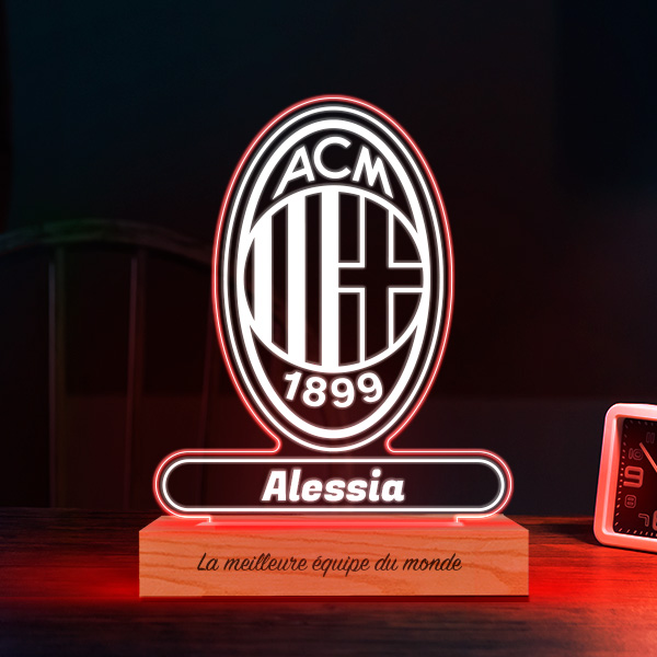 Lampada a Scudo AC Milan personalizzata
