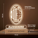 Miniatura di Lampada a Scudo AC Milan personalizzata