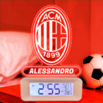 Miniatura di Sveglia con Luce a Scudo AC Milan personalizzata