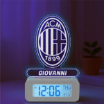 Miniatura di Sveglia con Luce a Scudo AC Milan personalizzata