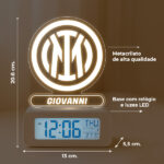 Miniatura di Sveglia con Luce a Scudo Inter de Milán personalizzata