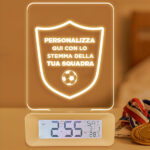 Miniatura di Sveglia con luce con il tuo stemma personalizzato