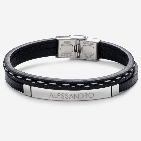 Bracciale Doppio Uomo con Testo personalizzato