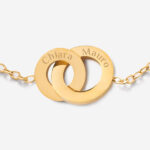 Miniatura di Bracciale da Donna con Cerchi Incrociati con Nomi personalizzati