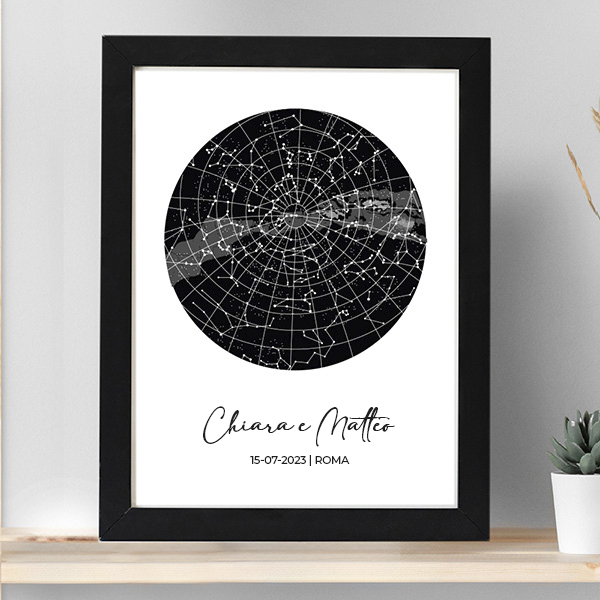 Targa Mappa Stellare personalizzata