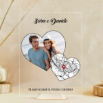 Miniatura di Targa Cuori con Mappa dell’Amore e Foto personalizzata