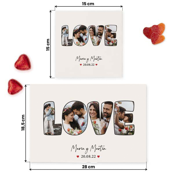 Scatola di Dolci Love personalizzata con Foto e Nome