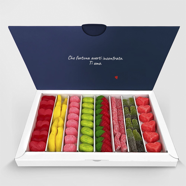 Scatola di Dolci personalizzata con Foto Illustrata e Nomi