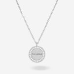 Miniatura di Collana Circolare con brillanti e testo personalizzato