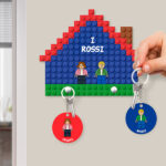 Miniatura di Portachiavi da parete Casetta Lego con Testo personalizzato