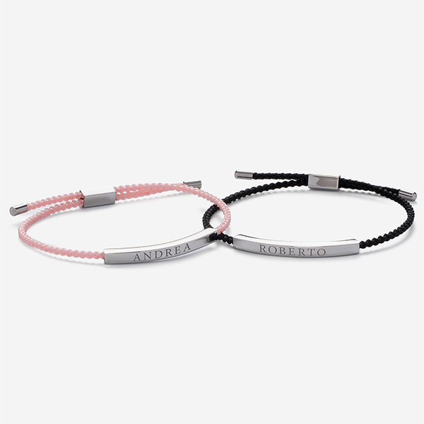 Bracciale da Donna Intrecciato con Testo personalizzato