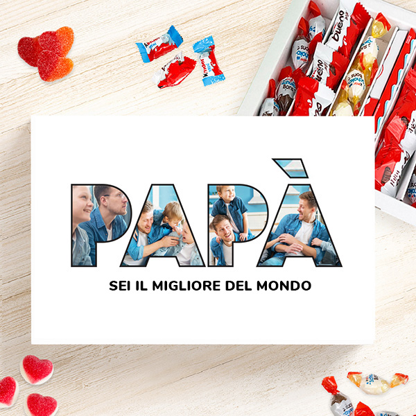 Scatola di Dolci Papà con Foto personalizzata