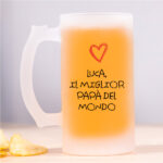 Miniatura di Boccale da Birra con Cuore e Testo per Papà personalizzato