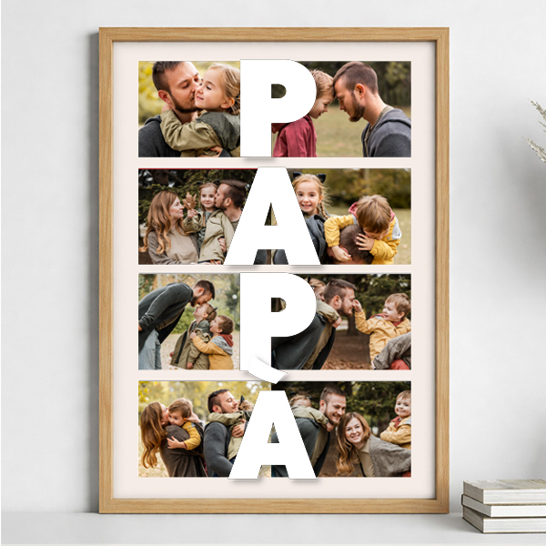 Poster Papà Verticale con Foto Personalizzate
