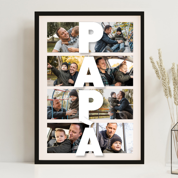 Poster Papà Verticale con Foto Personalizzate