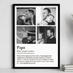 Miniatura di Poster Definizione di Papà in Bianco e Nero con Foto Personalizzate