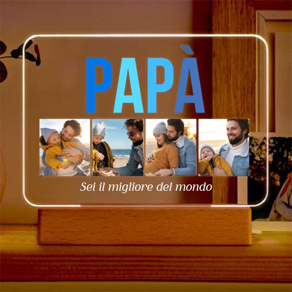Lampada Papà multicolore personalizzata