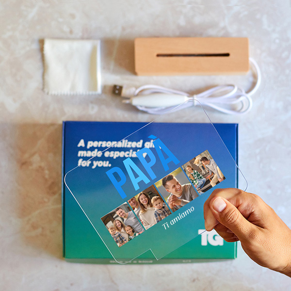 Lampada Papà multicolore personalizzata