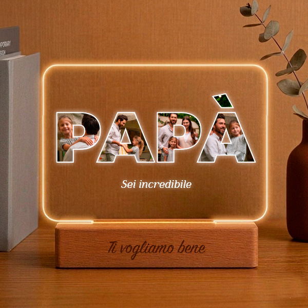 Lampada Papà con Foto personalizzata