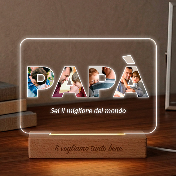 Lampada Papà con Foto personalizzata