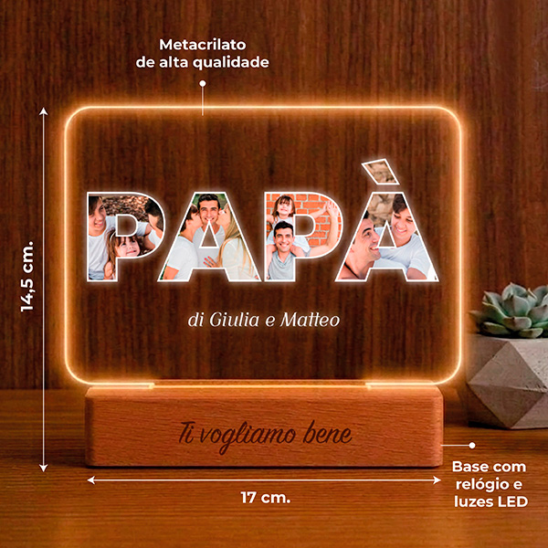 Lampada Papà con Foto personalizzata