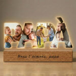 Miniatura di Targa Papà con Foto e Base personalizzata