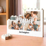 Miniatura di Puzzle Papà con Collage di 4 Foto Personalizzate