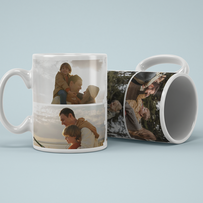 Tazza Papà con 4 Foto personalizzata