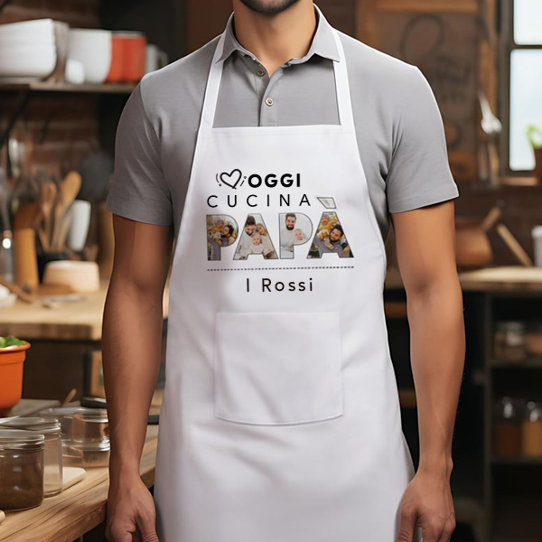 Grembiule Papà con Foto personalizzato