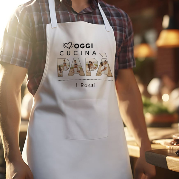 Grembiule Papà con Foto personalizzato