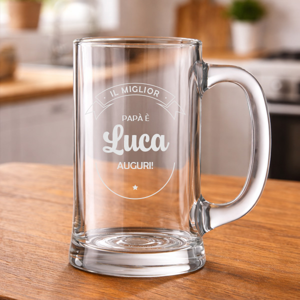 Boccale da Birra per Il Migliore con Testi personalizzati
