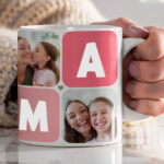 Miniatura di Tazza Mamma Cubi Cuore con Cinque Foto personalizzata