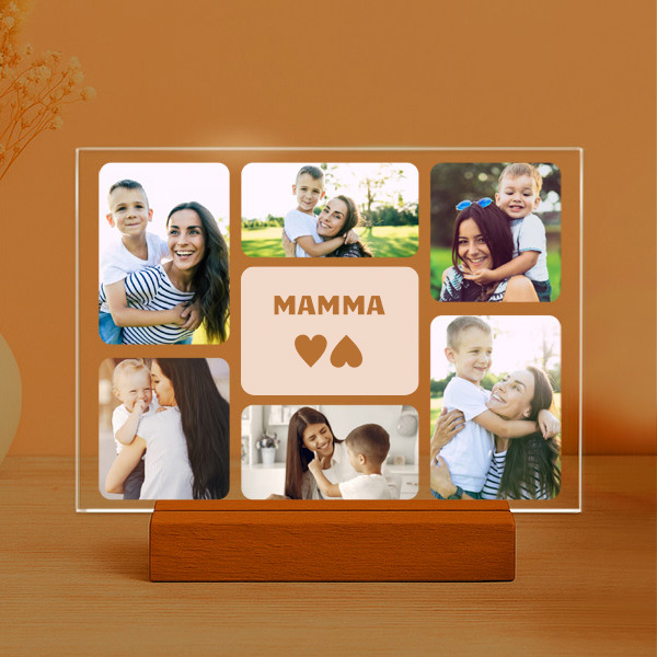Targa Mamma personalizzata con sei foto