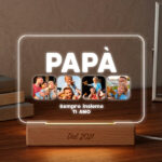Miniatura di Lampada Papà con Quattro Foto e Testo personalizzata