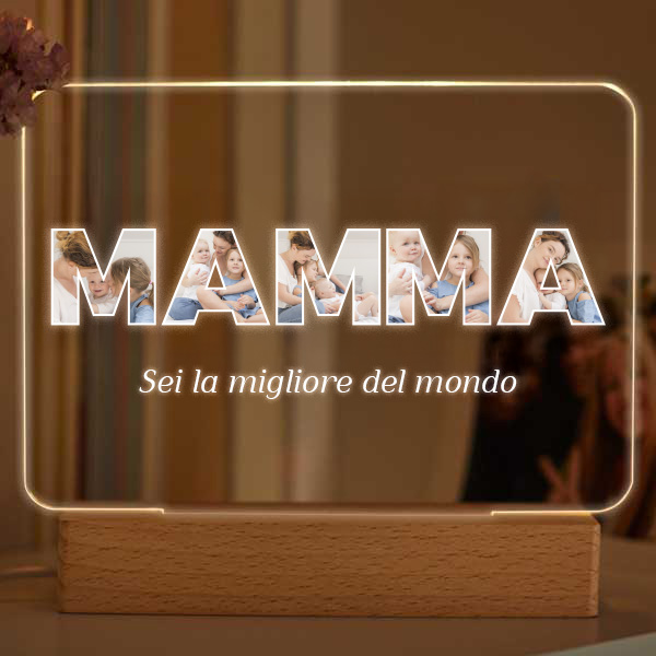 Lampada Mamma con foto personalizzata