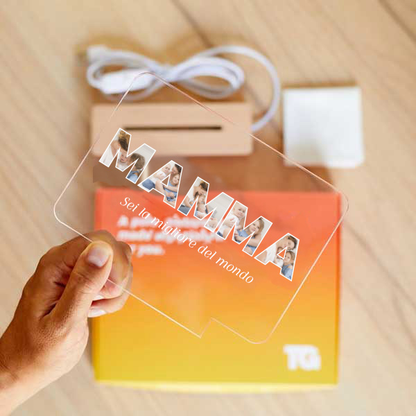 Lampada Mamma con foto personalizzata