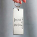 Miniatura di Portachiavi Familiare in Acciaio con Omini personalizzati