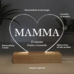 Miniatura di Lampada Mamma a forma di cuore personalizzata
