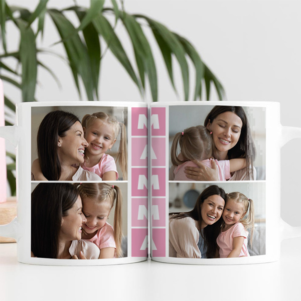 Tazza Mamma Cubi con Quattro Foto personalizzata