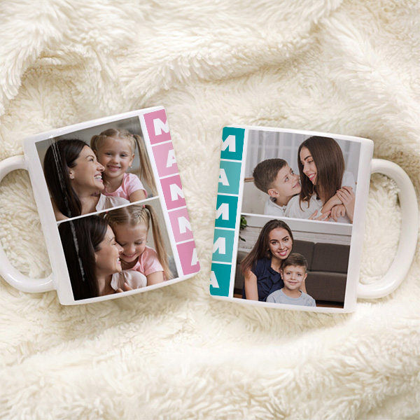 Tazza Mamma Cubi con Quattro Foto personalizzata