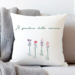 Cuscino Il Giardino della Mamma con Nomi personalizzati Miniatura di Cuscino Il Giardino della Mamma con Nomi personalizzati