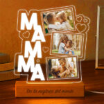 Miniatura di Lampada per la Mamma con Cuori e Tre Foto personalizzate