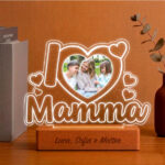 Miniatura di Lampada I Love Mamma con Foto personalizzata